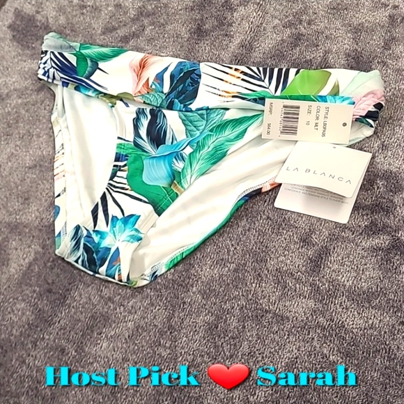 WAS $ 64 LA BLANCA In The Moment Banded Hipster Bikini Bott - Picture 2 of 16